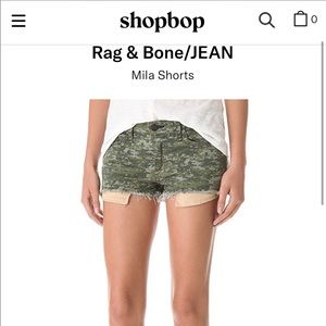 Rag & bone camo shorts